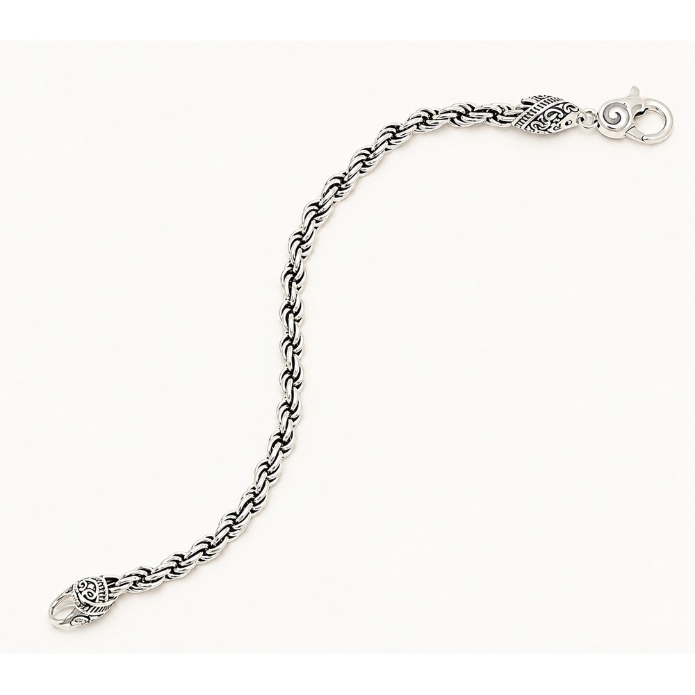Third Person Sterling Silver 4.9mm Rope Chain Bracelet / NWT / $129 Retail